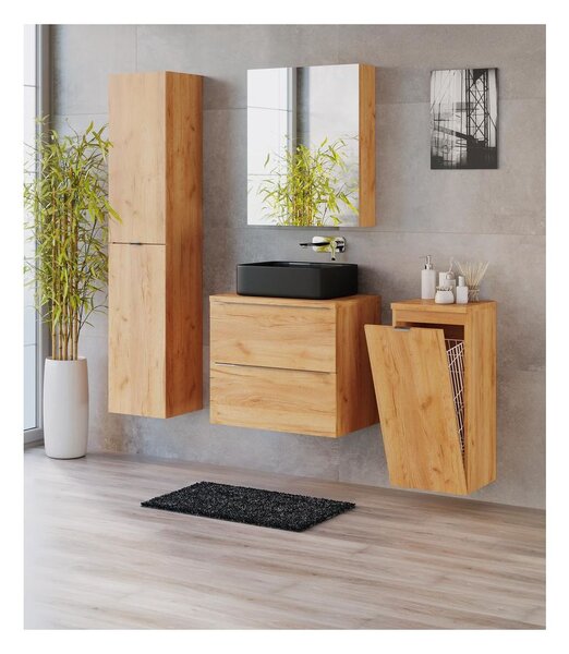 Invena Paro, keramické umyvadlo na desku 47,5x37,5x14,5 cm, černá matná, INV-CE-36-005-C