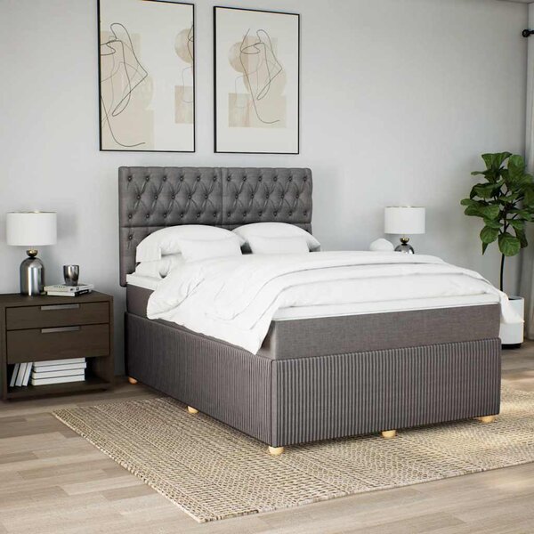Box spring postel s matrací taupe 160x200 cm textil 3294418