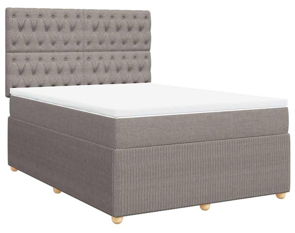 Box spring postel s matrací taupe 160x200 cm textil 3294418