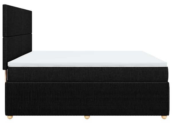 Box spring postel s matrací černá 180x200 cm textil 3294430