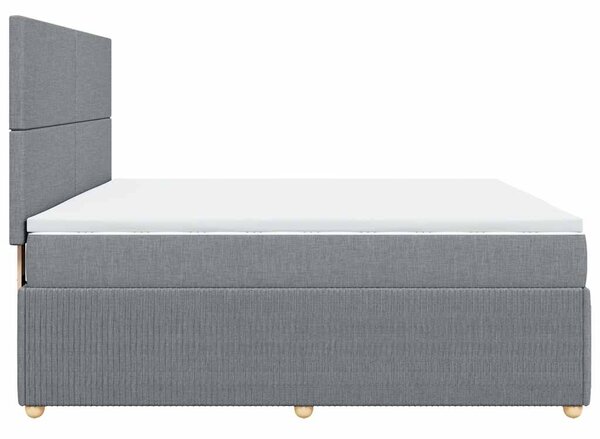 Box spring postel s matrací světle šedá 180 x 200 cm textil 3294428