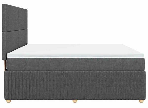 Box spring postel s matrací tmavě šedá 180x200 cm textil 3294429