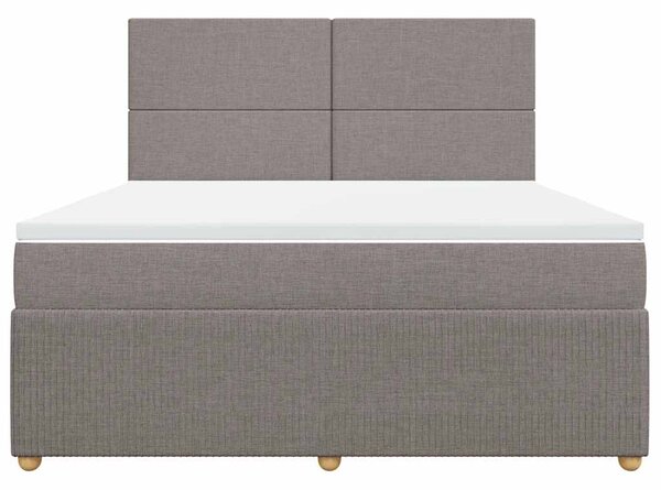 Box spring postel s matrací taupe 180x200 cm textil 3294432