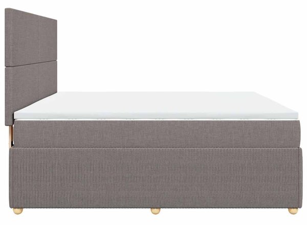 Box spring postel s matrací taupe 180x200 cm textil 3294432