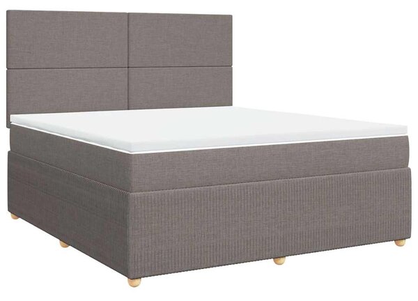 Box spring postel s matrací taupe 180x200 cm textil 3294432