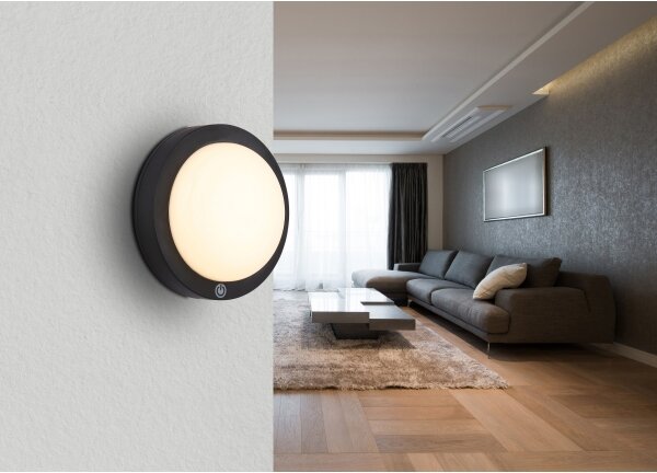 Globo 12379A - LED Nab. dot. nástěnné svítidlo LASSE 1,2W/3,7V pr.15 cm 1800 mAh