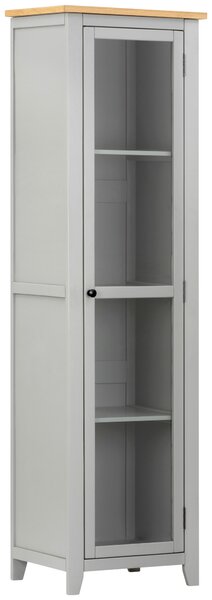 VITRÍNA, dub, borovice, šedá, čiré, přírodní barvy, 56/200/43 cm MID.YOU - Kredence a vitríny, Online Only