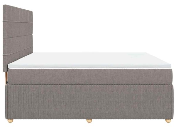 Box spring postel s matrací taupe 180x200 cm textil 3294439