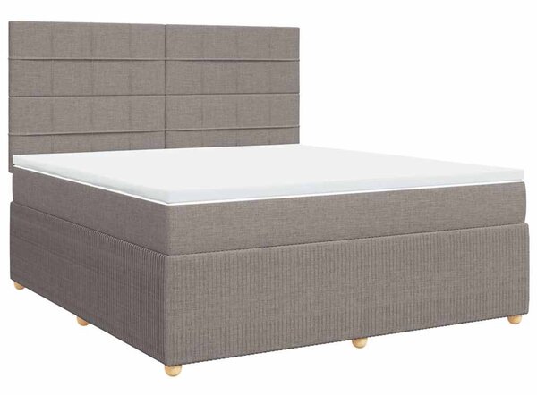 Box spring postel s matrací taupe 180x200 cm textil 3294439