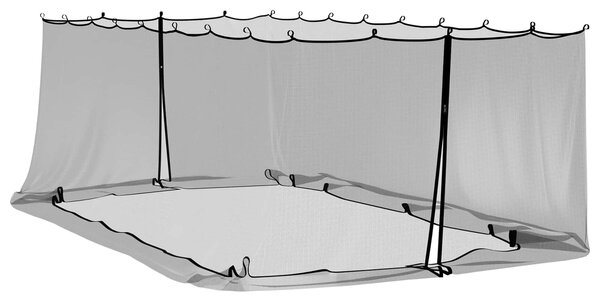 Moskytiéra pro altán 220 mesh Černá 6 x 3 x 2 m Polyester