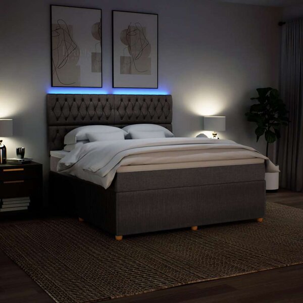 Box spring postel s matrací taupe 180x200 cm textil 3294446
