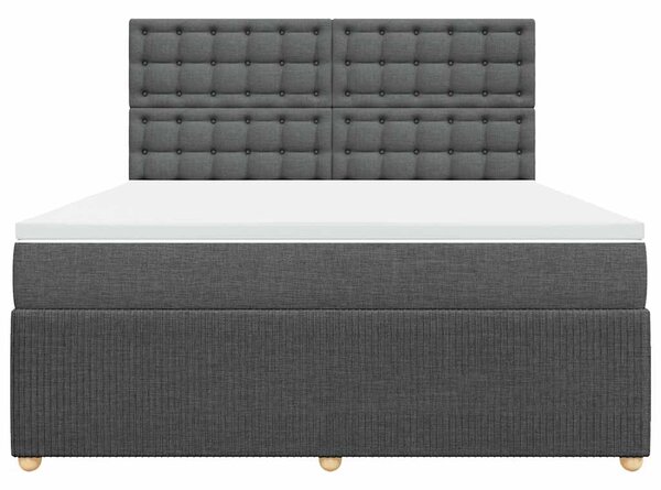 Box spring postel s matrací tmavě šedá 180x200 cm textil 3294450