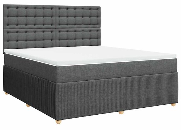 Box spring postel s matrací tmavě šedá 180x200 cm textil 3294450