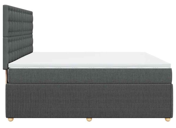 Box spring postel s matrací tmavě šedá 180x200 cm textil 3294450