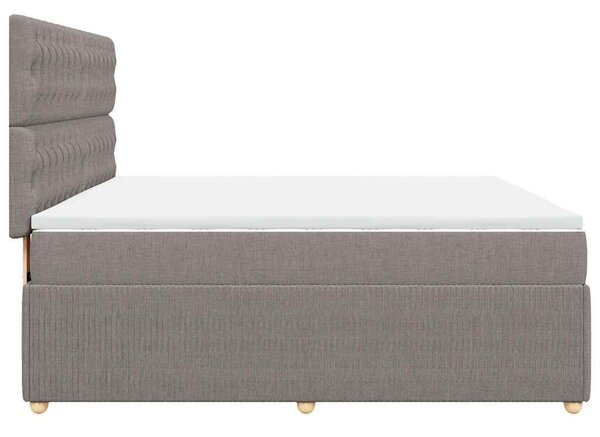 Box spring postel s matrací taupe 180x200 cm textil 3294446