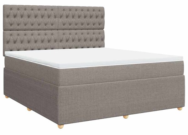 Box spring postel s matrací taupe 180x200 cm textil 3294446