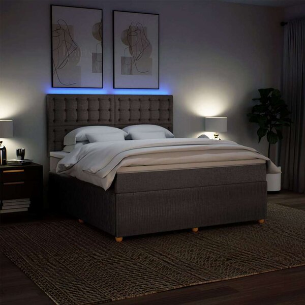 Box spring postel s matrací taupe 180x200 cm textil 3294453