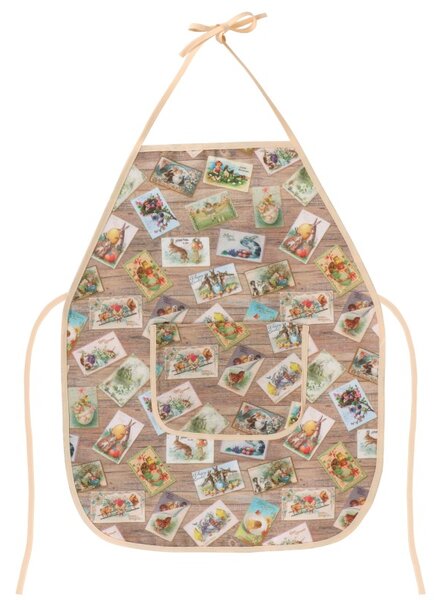 BELLATEX Dětská zástěrka Žlutá, Béžová 37 x 47 cm, pro děti ve věku 3 - 5 let