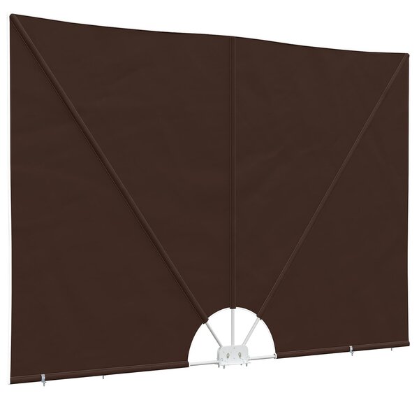 Zástěna na balkon 200 x 300 cm Polyester Obdélníkový Hnědá