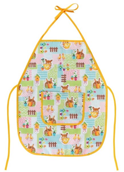 BELLATEX Dětská zástěrka Žlutá, Růžová, Modrá 37 x 47 cm, pro děti ve věku 3 - 5 let