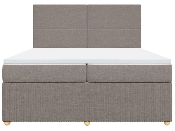 Box spring postel s matrací taupe 200x200 cm textil 3294460