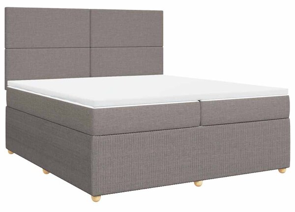Box spring postel s matrací taupe 200x200 cm textil 3294460