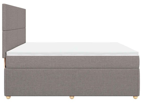 Box spring postel s matrací taupe 200x200 cm textil 3294460