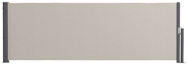 Zásuvná boční markýza Outsunny s privacy screen, ocelová skříňka, vodotěsná boční markýza, ochrana proti větru a slunci 300 x 100 cm pro balkon, teras