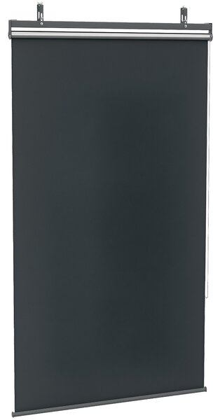 Vertikální sluneční clona Outsunny pro balkon s ochranou proti slunci, 124 x 222 cm, balkonová roleta s háčky, clona pro pavilon, pergolu, polyester