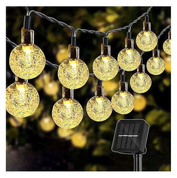 LED solární řetěz - 30x LED žárovka koule - 5m BERGE