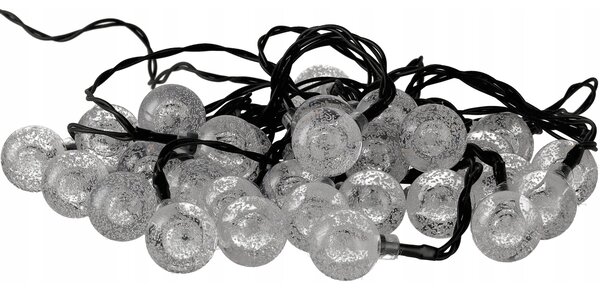 LED solární řetěz - 30x LED žárovka koule - 5m BERGE