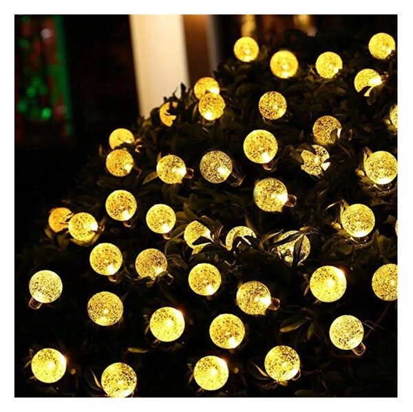 LED solární řetěz - 30x LED žárovka koule - 5m BERGE