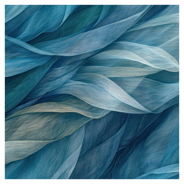Obraz - Modrobílé vlnky (30x30 cm)