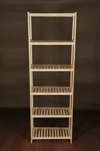 Regál dřevěný borovice PN 6 - 213x60x33 cm