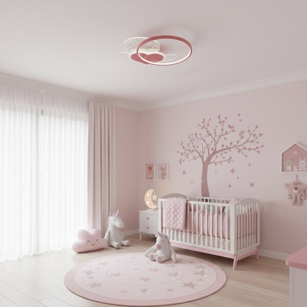 BRILAGI - LED Dětské stropní svítidlo LOVE LED/48W/230V 3000/4500/6000K růžová