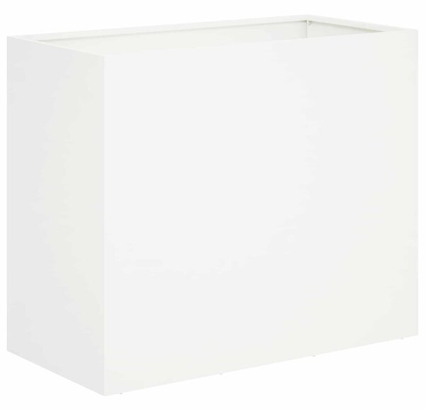 Zahradní pěstebník Bílá 60 x 30 x 40 cm Studená válcovaná ocel