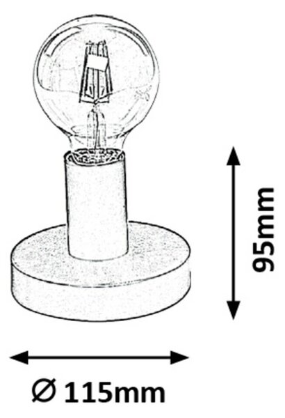 Rabalux stolní lampa Bowie E27 1x MAX 60W bílá 6570