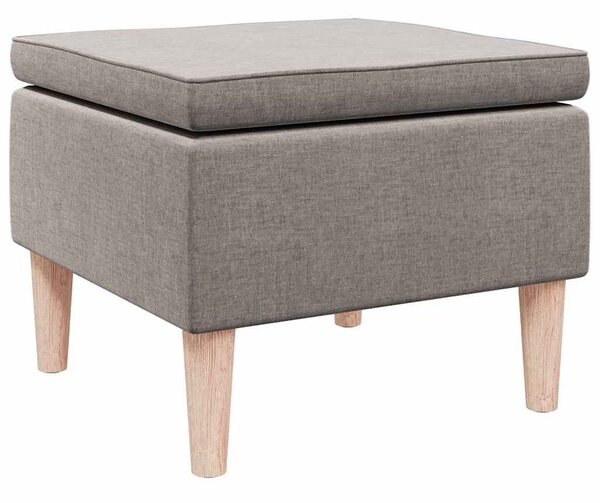 Stolička s dřevěnými nohami taupe textil 329454