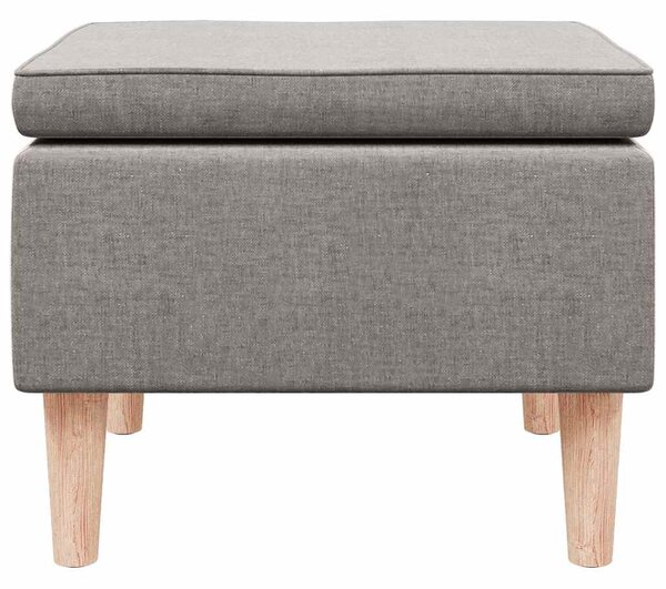 Stolička s dřevěnými nohami taupe textil 329454