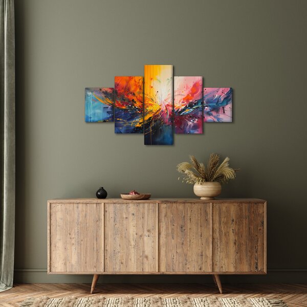 Obraz - Barevná abstrakce (125x70 cm)