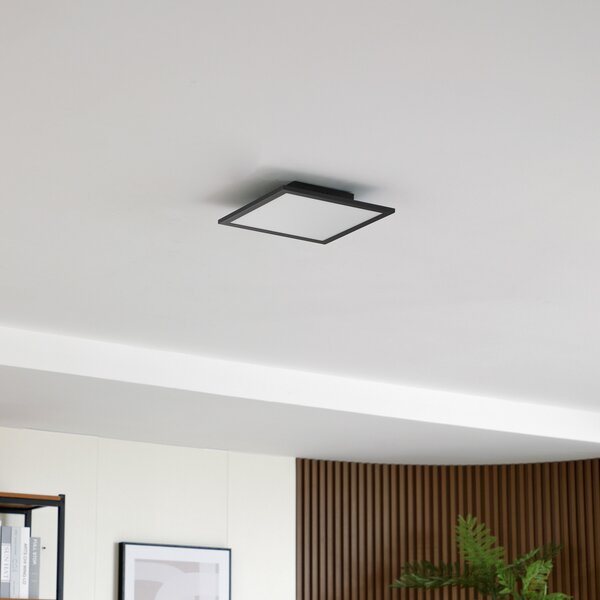 Stropní Lampa Lindby, Enhife, Černá, Pracovna, Hliník, Moderní