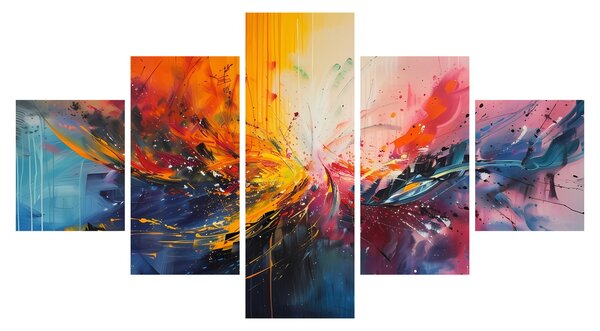 Obraz - Barevná abstrakce (125x70 cm)