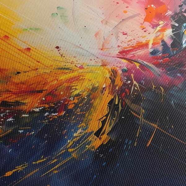 Obraz - Barevná abstrakce (170x50 cm)