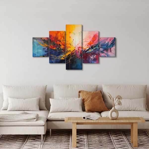 Obraz - Barevná abstrakce (125x70 cm)