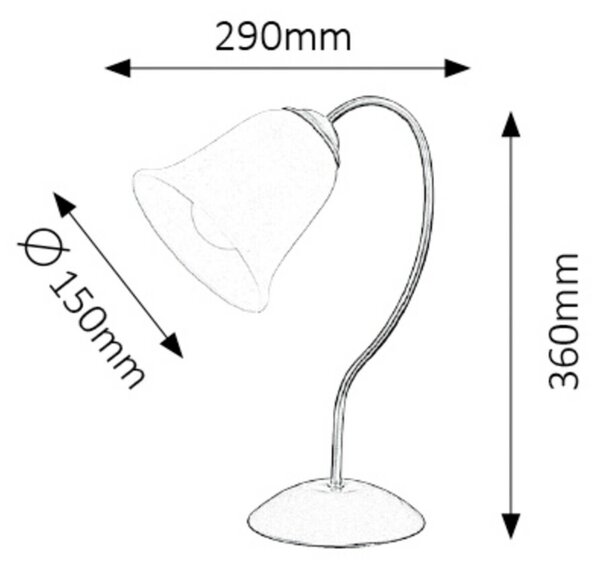 Rabalux stolní lampa Fabiola E27 1x MAX 40W antikovaná bílá 7260