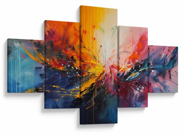 Obraz - Barevná abstrakce (125x70 cm)