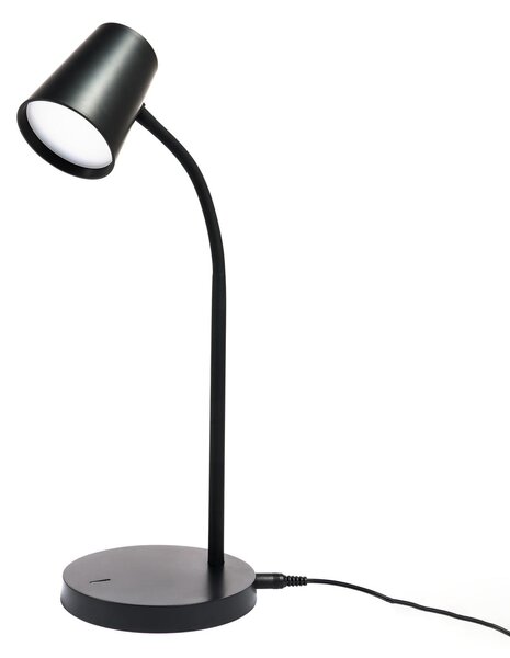 Stolní lampa Lindby, Ailina, stmívatelné, Černá, Pracovna, Plast, Moderní