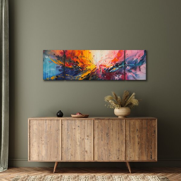 Obraz - Barevná abstrakce (170x50 cm)