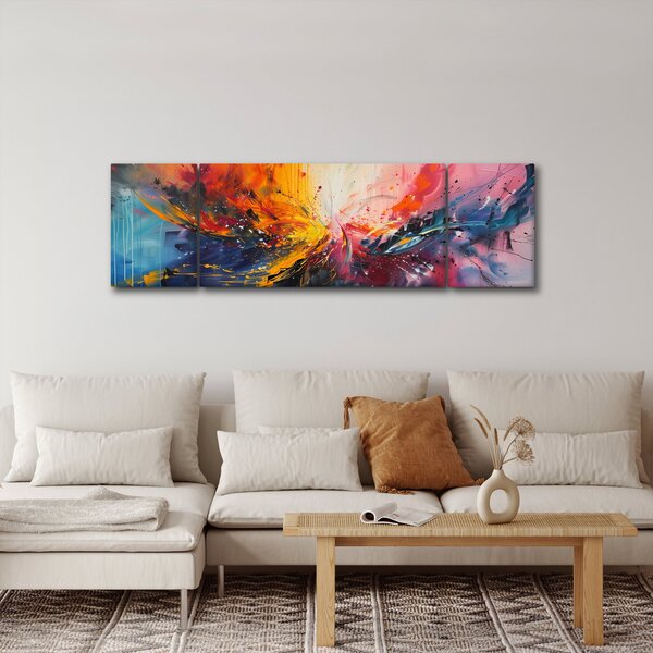 Obraz - Barevná abstrakce (170x50 cm)