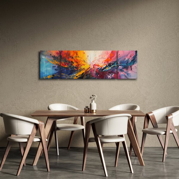 Obraz - Barevná abstrakce (170x50 cm)